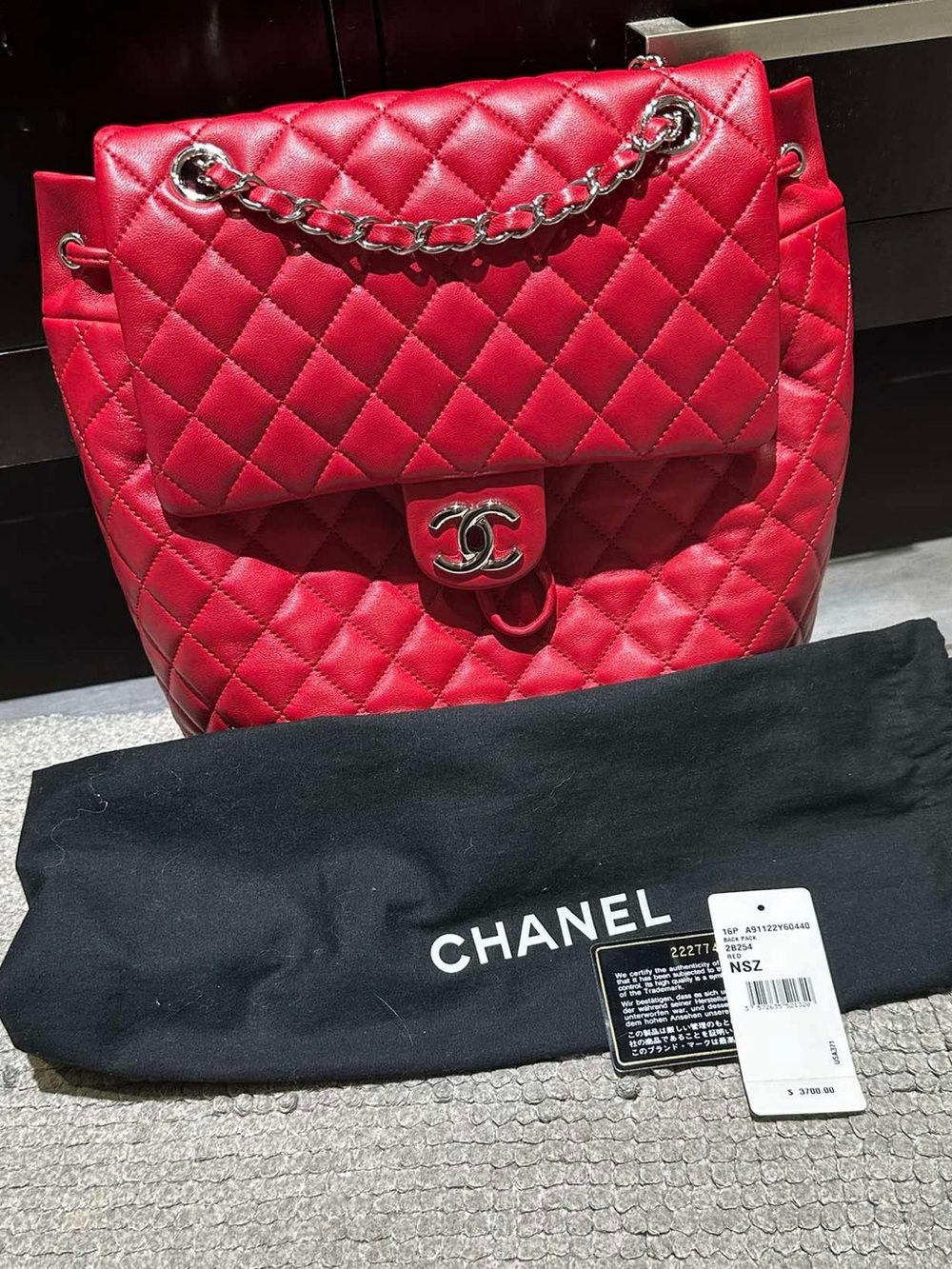 CHANEL Red Urban Spirit Backpack